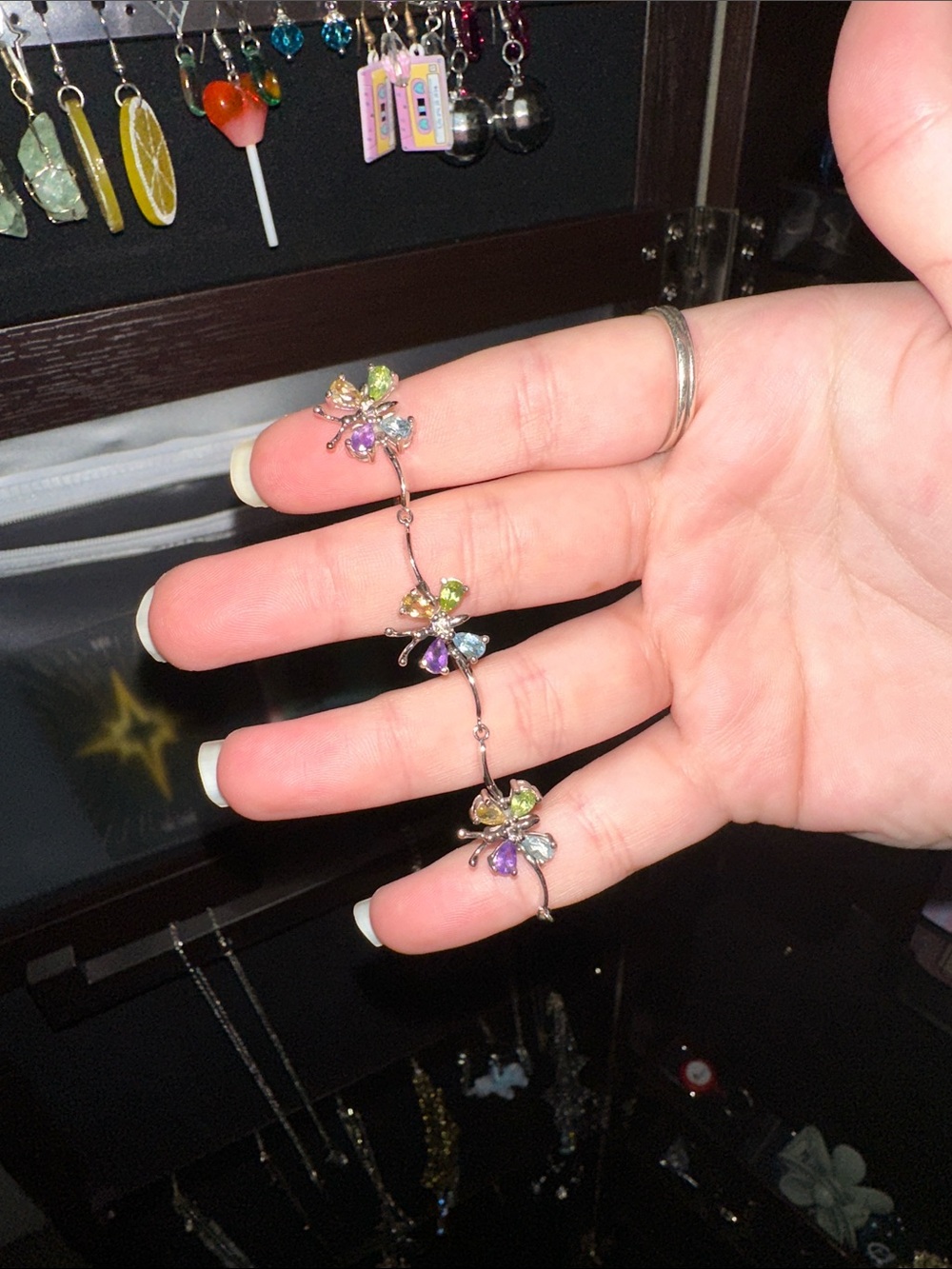 Multicolor Crystal Flower Bracelet - Women Jewelry